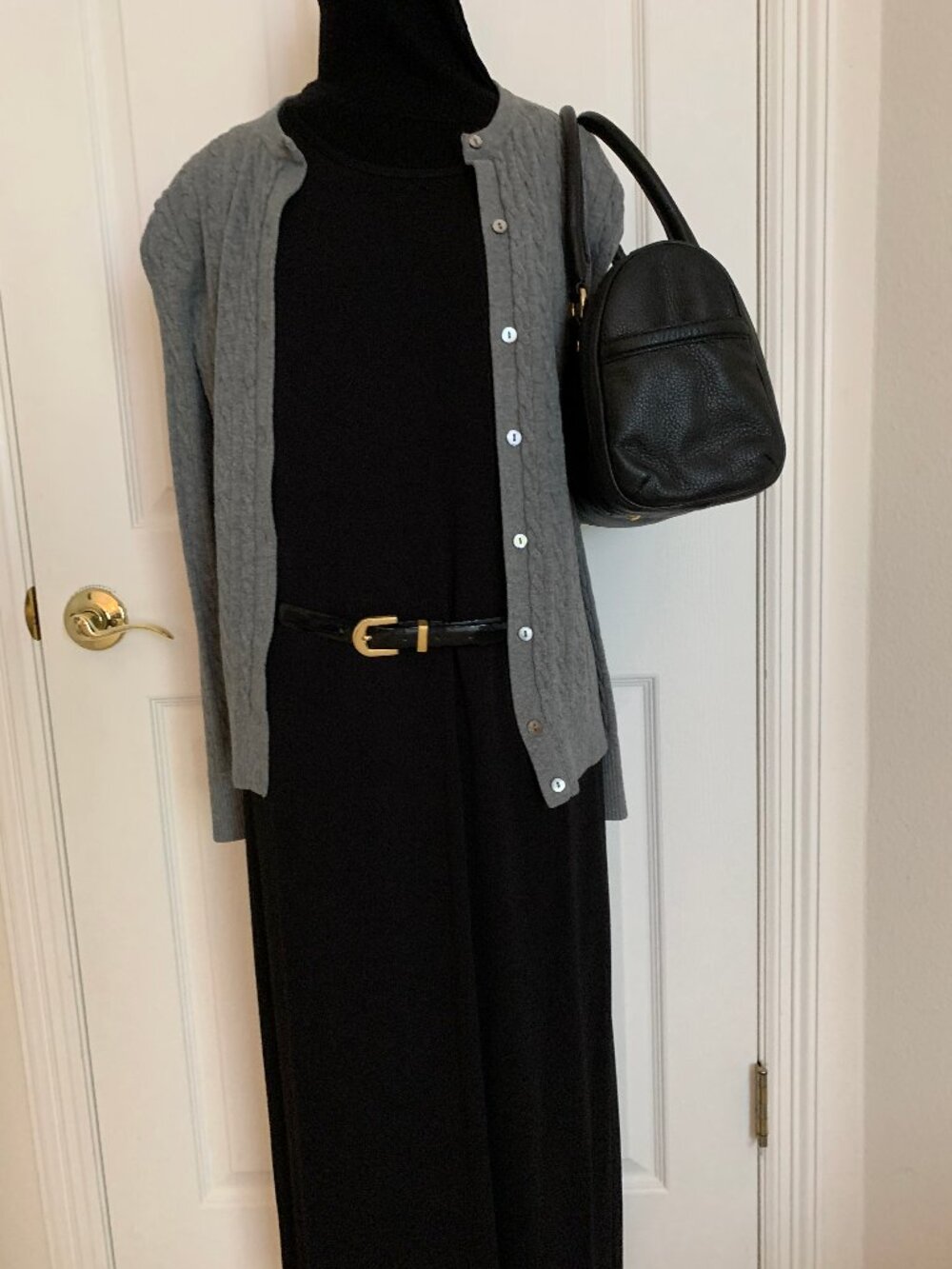 Michael Kors black pebbled leather boston bag Y2K - Picture 2 of 14